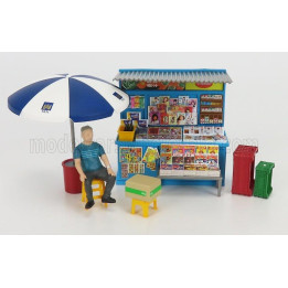 TINY TOYS ACCESSORIES EDICOLA - KENT NEWS STAND WITH FIGURE - VARIOUS 1/35