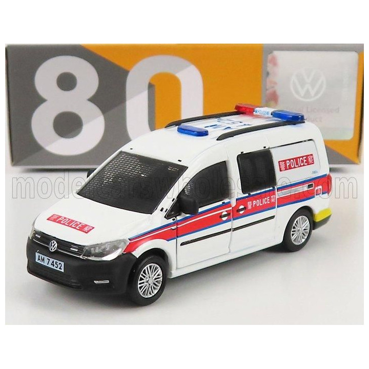 TINY TOYS VOLKSWAGEN CADDY VAN POLICE 2020 - WHITE RED 1/64