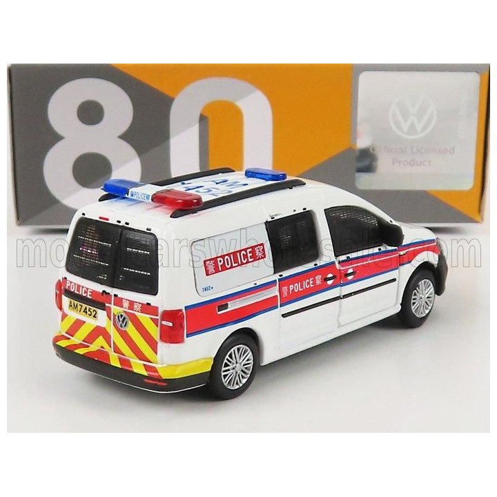 TINY TOYS VOLKSWAGEN CADDY VAN POLICE 2020 - WHITE RED 1/64