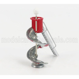 TINY TOYS ACCESSORIES TRADITIONAL SLIDE PHOTO STAND - SILVER RED 1/64