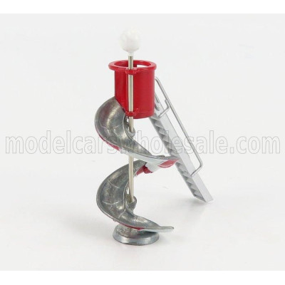 TINY TOYS ACCESSORIES TRADITIONAL SLIDE PHOTO STAND - SILVER RED 1/64