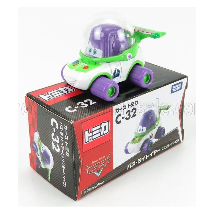 TOMICA WALT DISNEY PIXAR CARS - BUZZY LIGHTYEAR - WHITE LILLAC 1/64