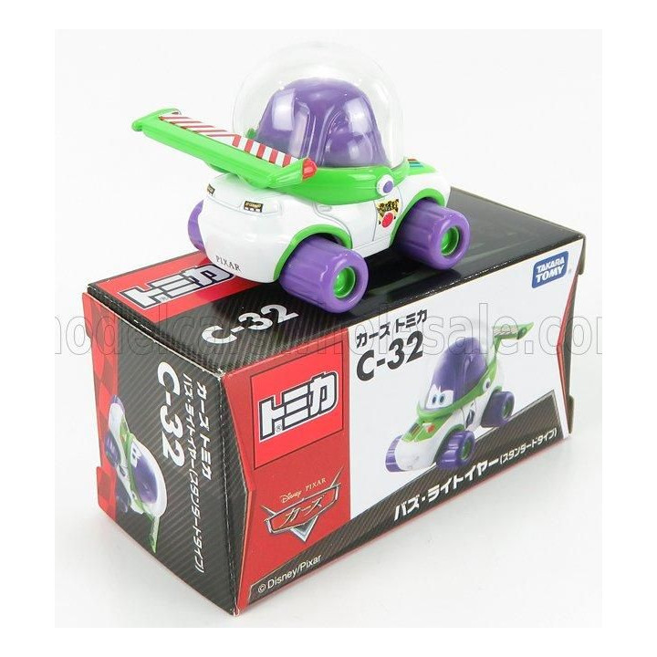 TOMICA WALT DISNEY PIXAR CARS - BUZZY LIGHTYEAR - WHITE LILLAC 1/64