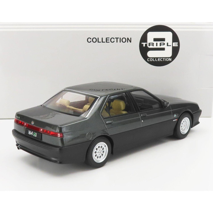TRIPLE9 ALFA ROMEO 164 Q4 1994 - BEIGE INTERIOR - DARK GREY MET 1/18