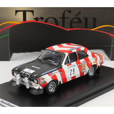 TROFEU FORD ENGLAND ESCORT MKI N 29 RALLY RAC LOMBARD (night version) 1970 T.MAKINEN - WHITE RED BLACK 1/43