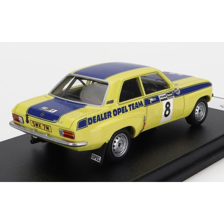 TROFEU OPEL ASCONA (night version) N 8 RALLY WELSH 1974 T.FALL - M.BROAD - YELLOW BLUE 1/43