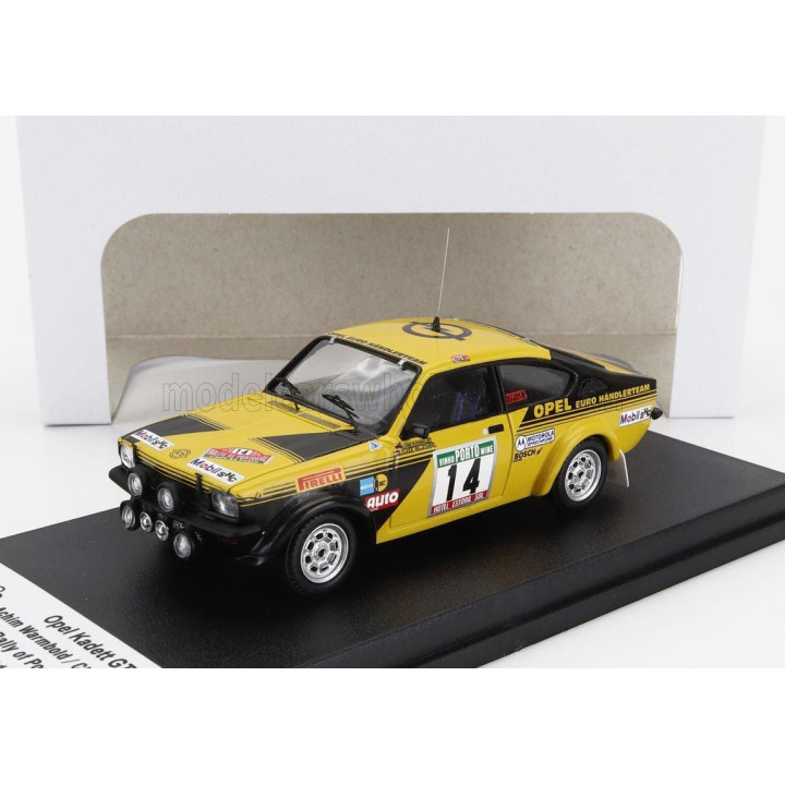 TROFEU OPEL KADETT GTE (nighr version) N 14 RALLY PORTUGAL 1978 ACHIM WARMBOLD - CLAES BILLSTAM - YELLOW BLACK 1/43