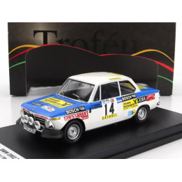 TROFEU BMW 2002 Tii (night version) N 14 RALLY TAP 1974 GEORG FISCHER - HARALD GOTTLIEB - BLUE WHITE 1/43