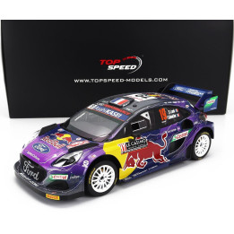 TRUESCALE FORD ENGLAND PUMA RALLY1 RED BULL TEAM FORD WORLD RALLY M-SPORT N 19 WINNER RALLY MONTECARLO 2022 S.LOEB - I.GALMICHE 