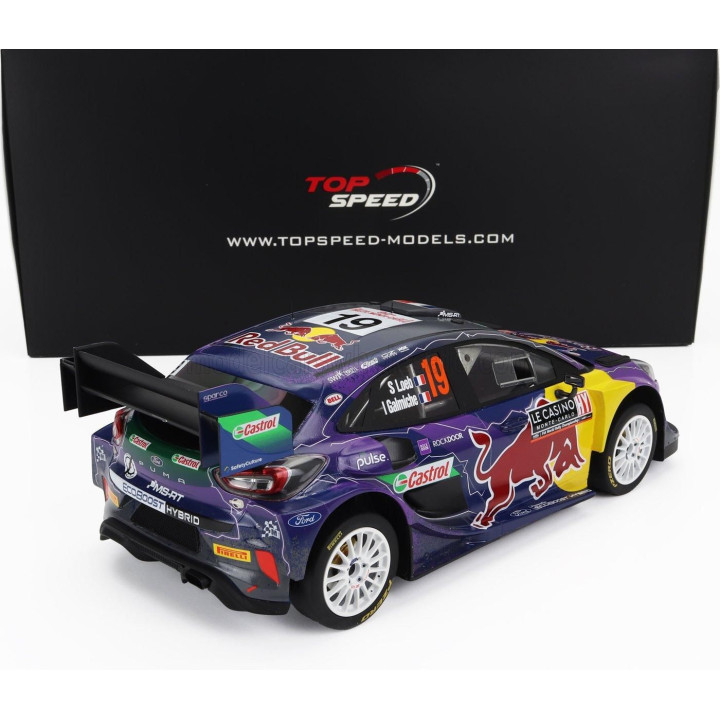 TRUESCALE FORD ENGLAND PUMA RALLY1 RED BULL TEAM FORD WORLD RALLY M-SPORT N 19 WINNER RALLY MONTECARLO 2022 S.LOEB - I.GALMICHE 