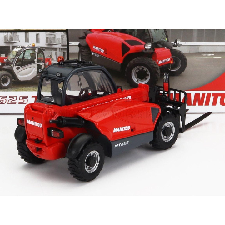 UNIVERSAL HOBBIES MANITOU MT625T COMFORT TELESCOPIC TRACTOR - ELEVATORE - RED SILVER 1/32