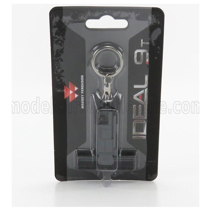 UNIVERSAL HOBBIES MASSEY FERGUSON PORTACHIAVI - KEYRING IDEAL 9T MIETITREBBIA - HARVESTER 2020 - CM. 6.0 - GREY BLACK 1/100