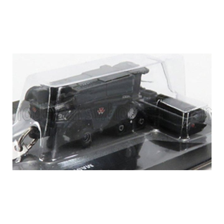 UNIVERSAL HOBBIES MASSEY FERGUSON PORTACHIAVI - KEYRING IDEAL 9T MIETITREBBIA - HARVESTER 2020 - CM. 6.0 - GREY BLACK 1/100
