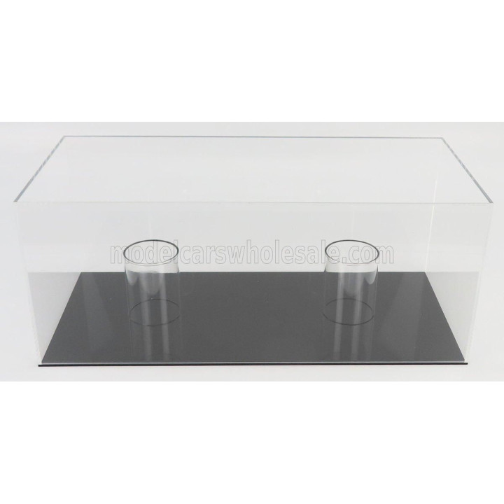 VETRINA DISPLAY BOX VETRINA DISPLAY BOX FOR 2X 1/2 HELMET - BASE NERA - BLACK BASE - Lungh.LENGHT cm 44.0 X Largh.WIDTH cm 20.0 