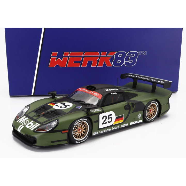 WERK83 PORSCHE 911 3.2L GT1 EVO TEAM PORSCHE AG N 25 PRE QUALIFYING 24h LE MANS 1997 T.BOUTSEN - H.J.STUCK - Y.DALMAS - GREEN 1/