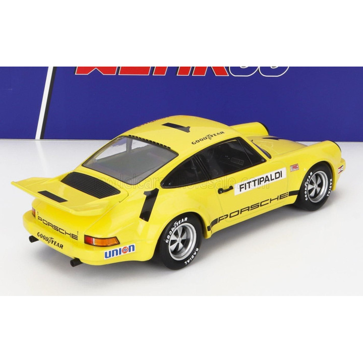 WERK83 PORSCHE 911 CARRERA 3.0 RSR N 1 IROC RIVERSIDE 1973 EMERSON FITTIPALDI - YELLOW 1/18