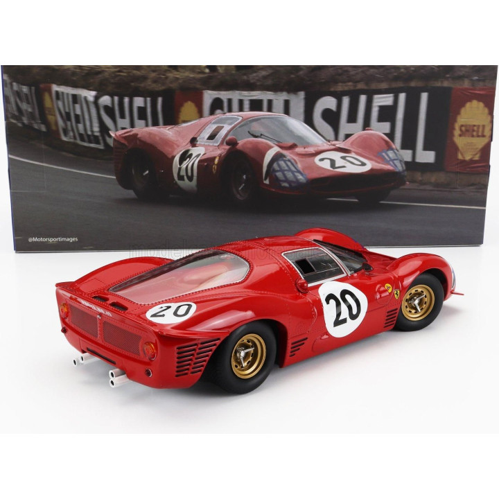 WERK83 FERRARI 330 P3 4.0L V12 COUPE TEAM FERRARI SEFAC N 20 24h LE MANS 1966 LUDOVICO SCARFIOTTI - MIKE PARKES - RED 1/18
