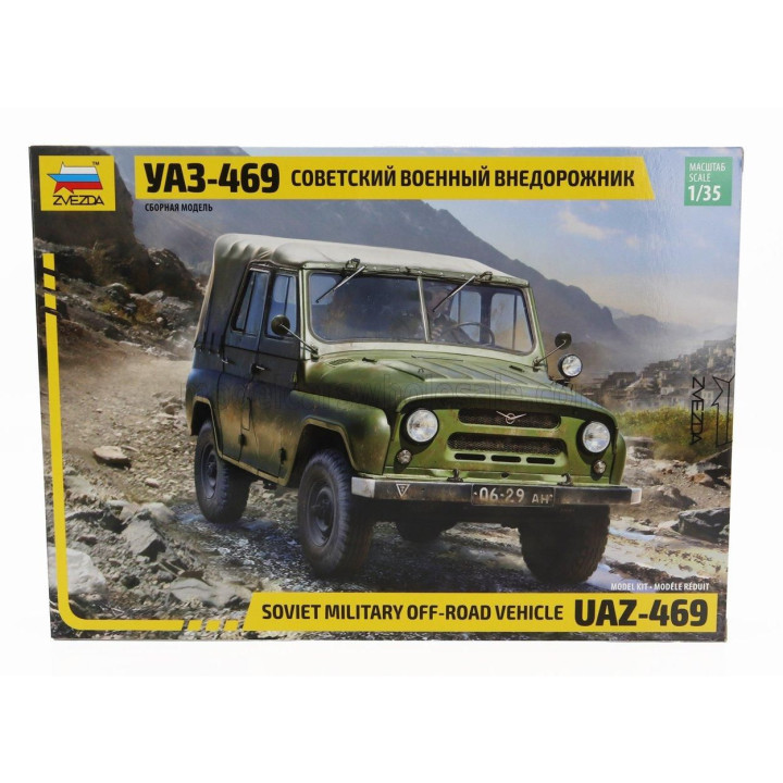 ZVEZDA UAZ 469 SOFT-TOP SOVIET MILITARY 1975 1/35