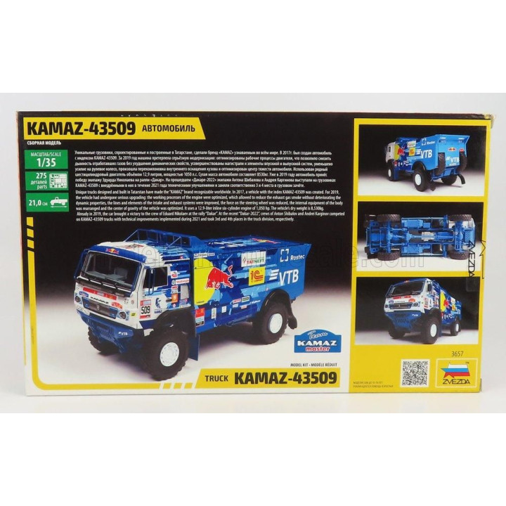 ZVEZDA KAMAZ 43509 TRUCK N 509 RALLY DAKAR 2022 ANDREY KARGINOV - ANDREY MOKEEV 1/35
