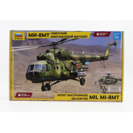 ZVEZDA HELICOPTER MIL MI-8MT SOVIET MULTIPURPOSE HELICOPTER MILITARY 1967 1/48