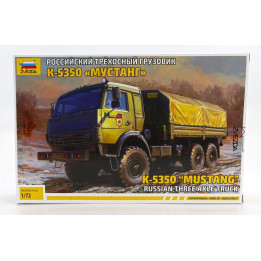 ZVEZDA TRUCK K-5350 MUSTANG TELONATO MILITARY 3-ASSI 1989 1/72