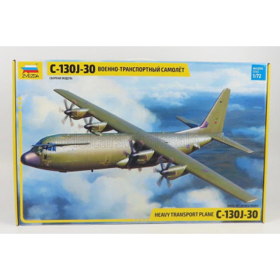 ZVEZDA LOCKHEED MARTIN C-130J-30 AIRPLANE MILITARY HEAVY TRANSPORT PLANE 1954 1/72