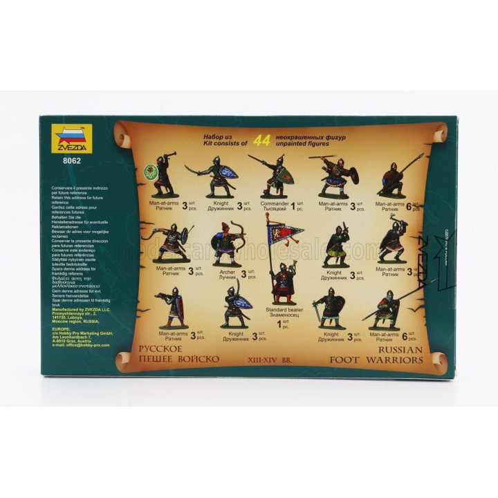 ZVEZDA FIGURES RUSSIAN FOOT WARRIORS 1/72