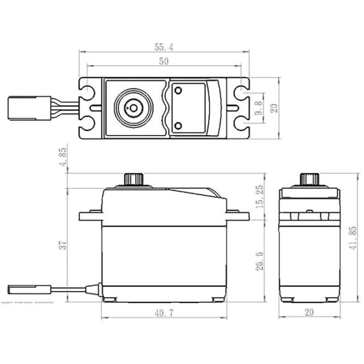 SG-0351+ Digitální servo (4,1kg-0,17s/60°)