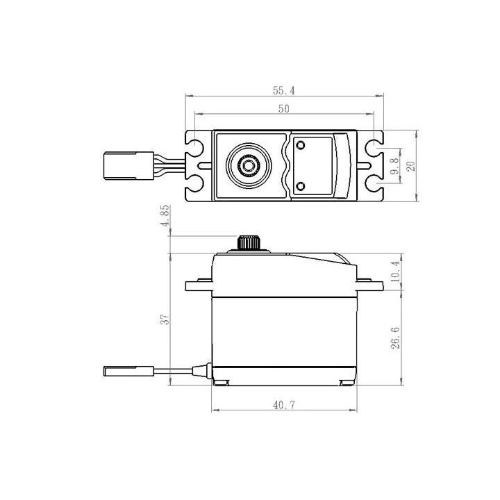 SC-0253MG+ Digitální servo (6,0kg-0,15s/60°)