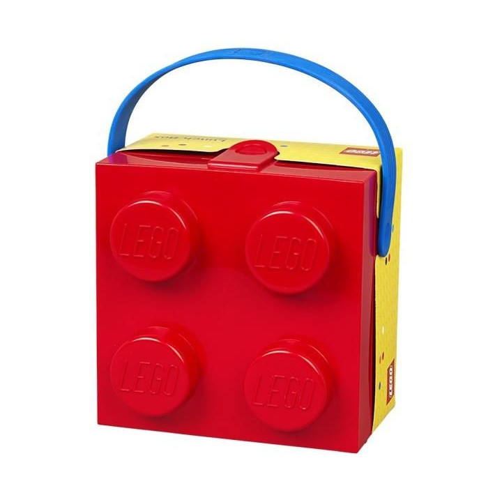 LEGO box s rukojetí 166x165x117mm - průsvitný modrý