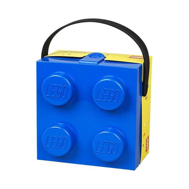 LEGO box s rukojetí 166x165x117mm - průsvitný modrý