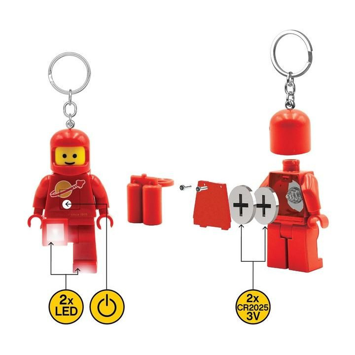 LEGO svítící klíčenka - Kosmonaut červený
