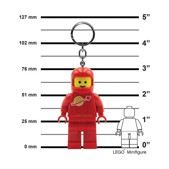 LEGO svítící klíčenka - Kosmonaut červený