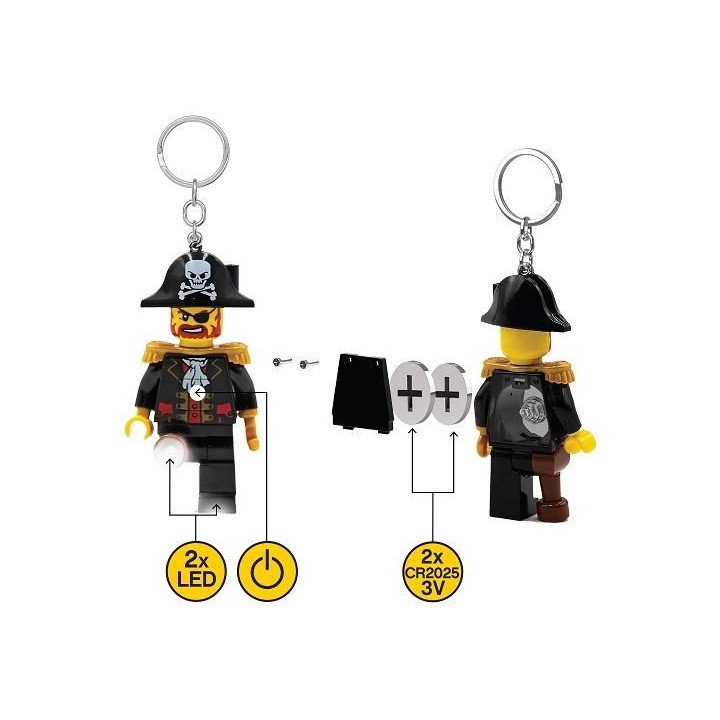 LEGO svítící klíčenka - Kapitán Brickbeard