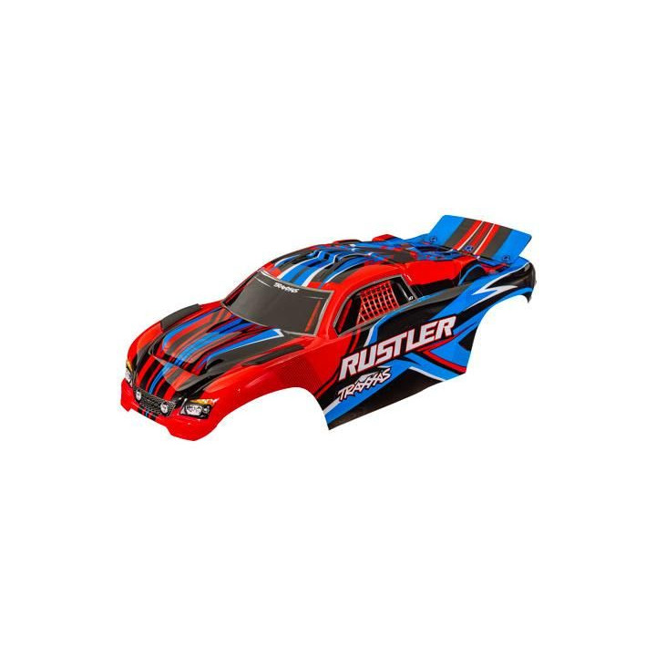 Traxxas karosérie Rustler bezsponková červená