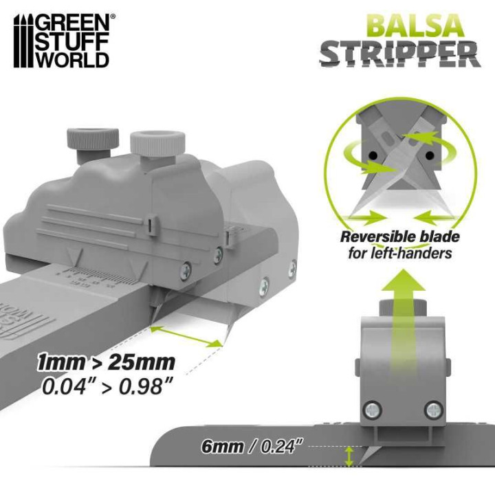 Balsa Stripper / Rezačka balzových prúžkov + 10 nožov