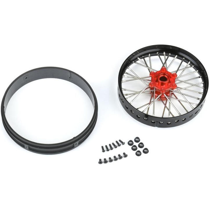 Pro-Line disk přední Pro-Spec V2 Bead, hliník, černý/červený: PM-MX