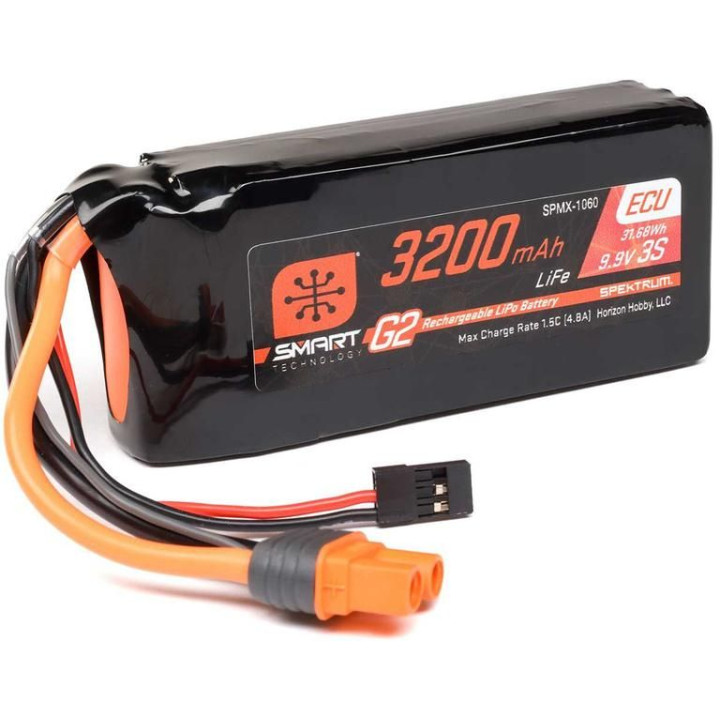 Spektrum Smart G2 ECU LiFe 9.9V 3200mAh Rx 10C IC3