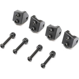Losi uložení nápravy 4-bodové spodní, hliník, černé: Mini LMT (4)