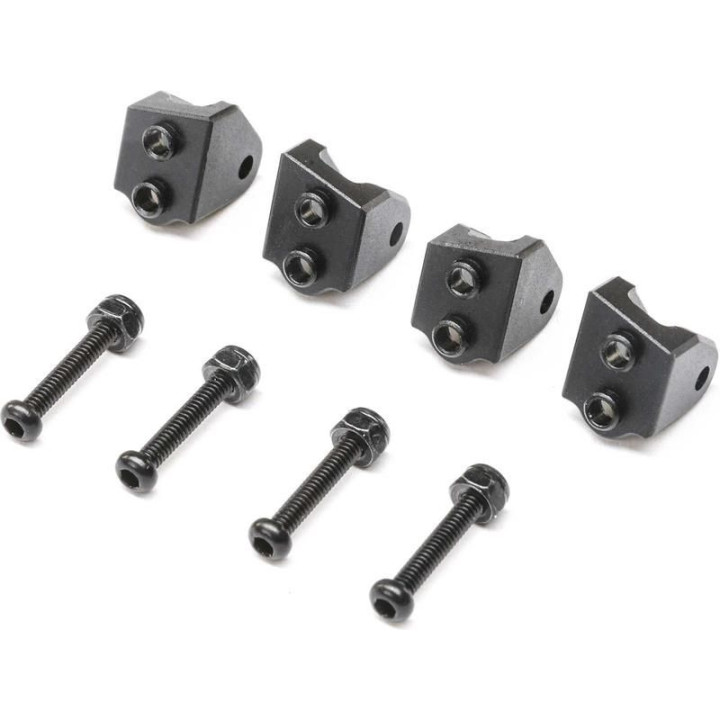 Losi uložení nápravy 4-bodové spodní, hliník, černé: Mini LMT (4)
