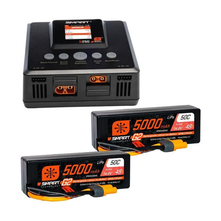 Spektrum Smart Powerstage G2 Car 8S 5000mAh 4S IC5 (2), S250