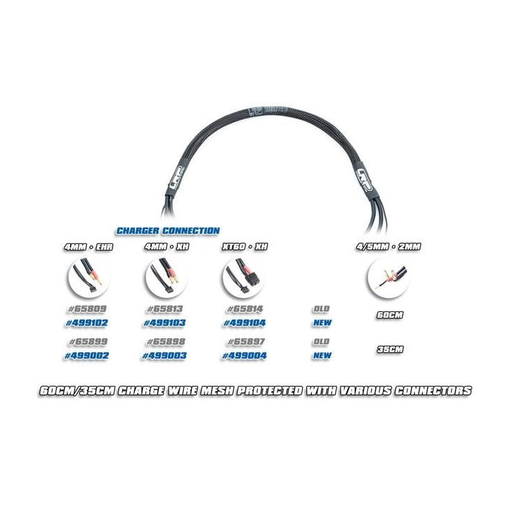 Nabíjecí kabel 60cm 2S LiPo HARDCASE z G4 na P4/5 včetně balančního konekt. XH