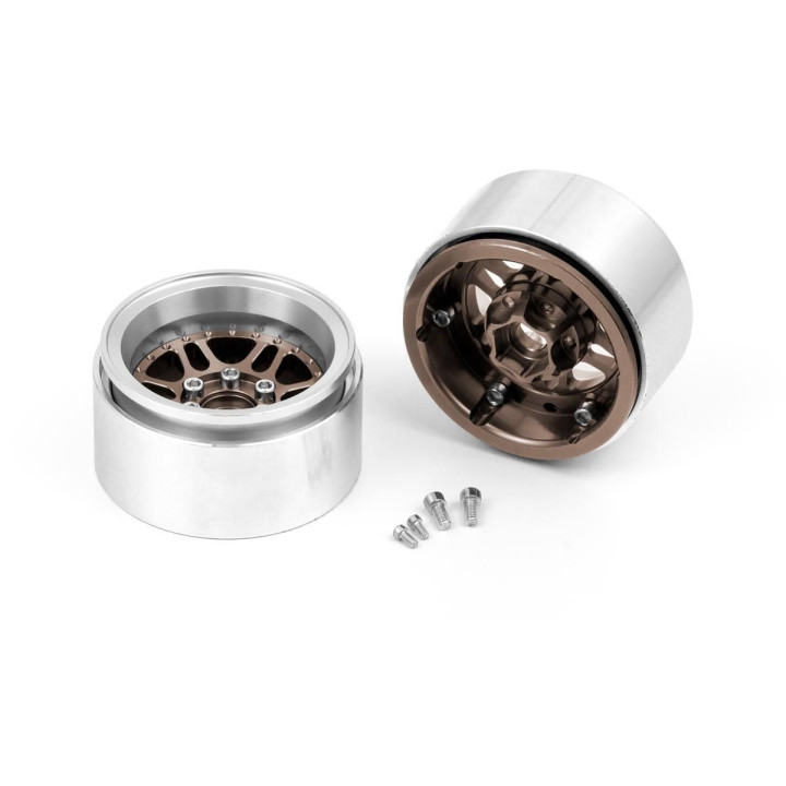 1.9'' Hliníkové beadlock disky offset -10 mm pro 1/10 crawler/expedice bronzové - 2 ks
