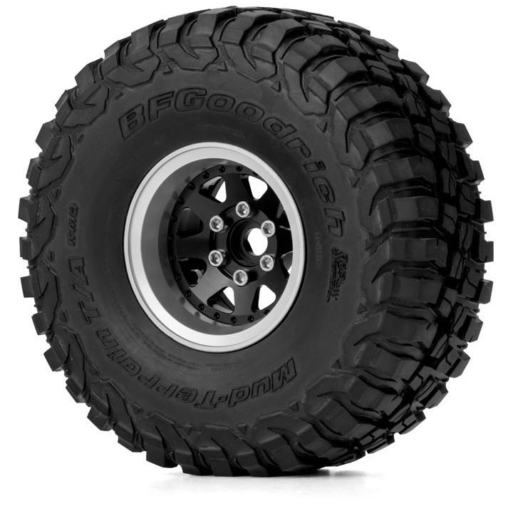 1.9'' Hliníkové beadlock disky offset -10 mm pro 1/10 crawler/expedice černé - 2 ks