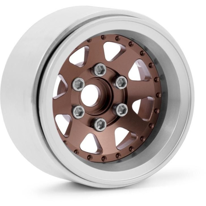 1.9'' Hliníkové beadlock disky offset -10 mm pro 1/10 crawler/expedice bronzové - 2 ks