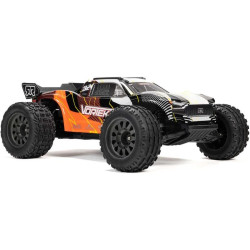 RC model Arrma Vorteks Mega 550 1:10 RTR je cenově dostupné auto na dálkové ovládání typu Truggy s náhonem 2WD, nezávislým zavěšením, olejovými tlumiči, proporcionálním řízením a stejnosměrným motorem. RC souprava SLT 2.4 GHz. V balení NiMH...