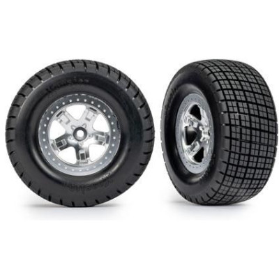 Traxxas kolo 2.2/3.0", disk SCT polomatný chrom, pneu Hoosier (2) (2WD přední)