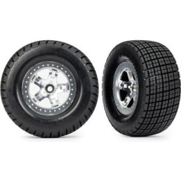 Traxxas kolo 2.2/3.0", disk SCT polomatný chrom, pneu Hoosier (2) (2WD zadní, 4WD)