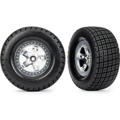 Traxxas kolo 2.2/3.0", disk SCT polomatný chrom, pneu Hoosier (2) (2WD zadní, 4WD)