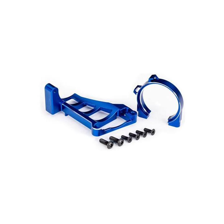 Traxxas držák motoru hliníkový modrý (pro NO3461)